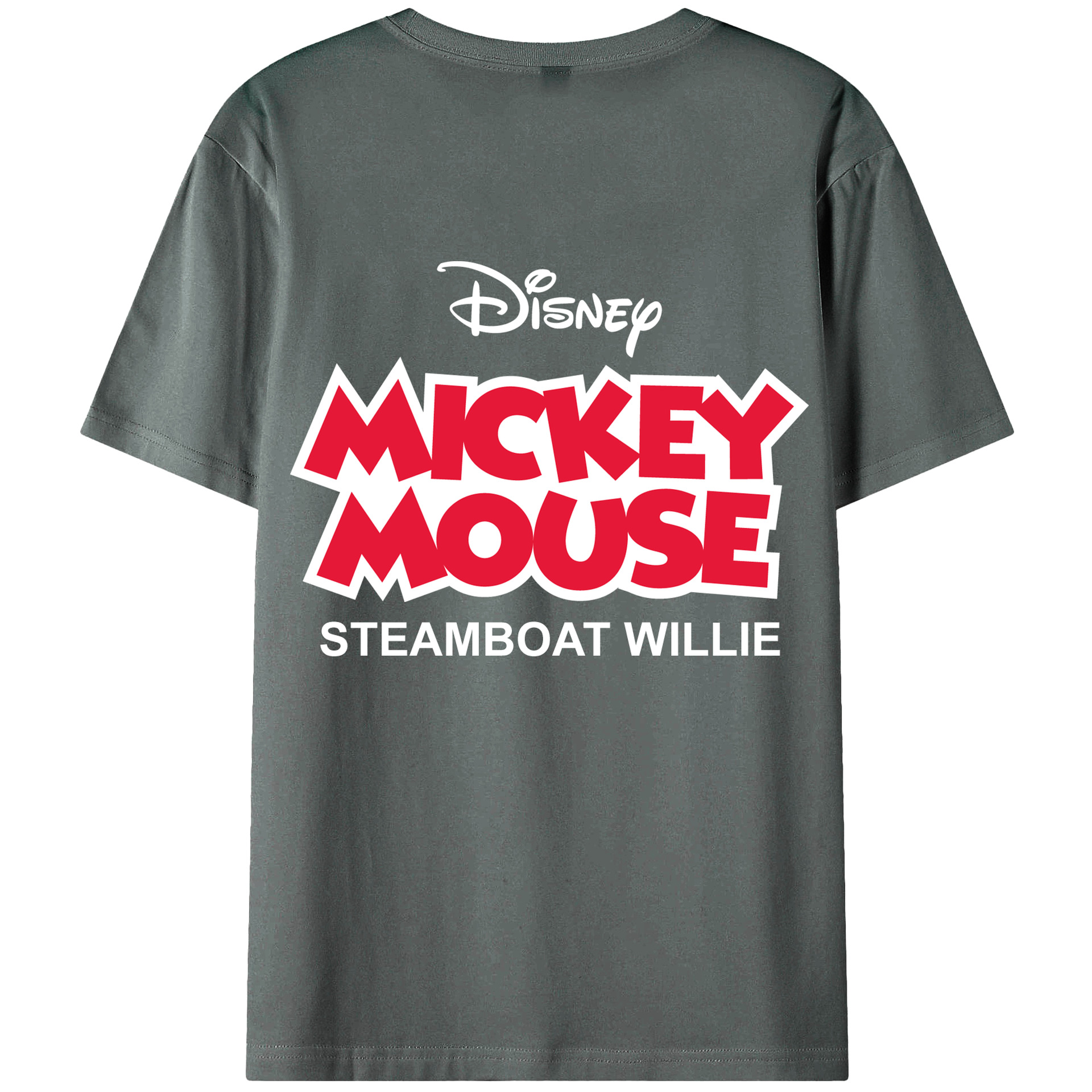 （画像用） ミッキーマウス Mickey Mouse 綿100％半袖Tシャツ（背面プリント）